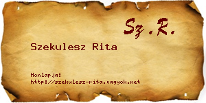 Szekulesz Rita névjegykártya